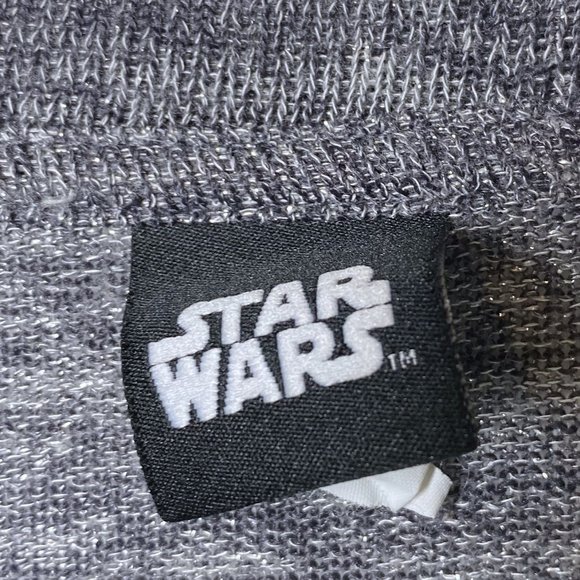 Star Wars Size Medium Darth Vader Gray Glitter Top - Picture 2 of 8